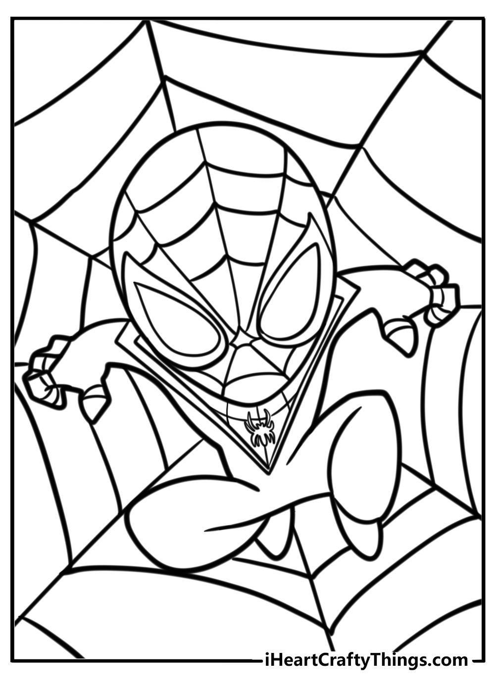 Miles morales jumping into action fun coloring sheet