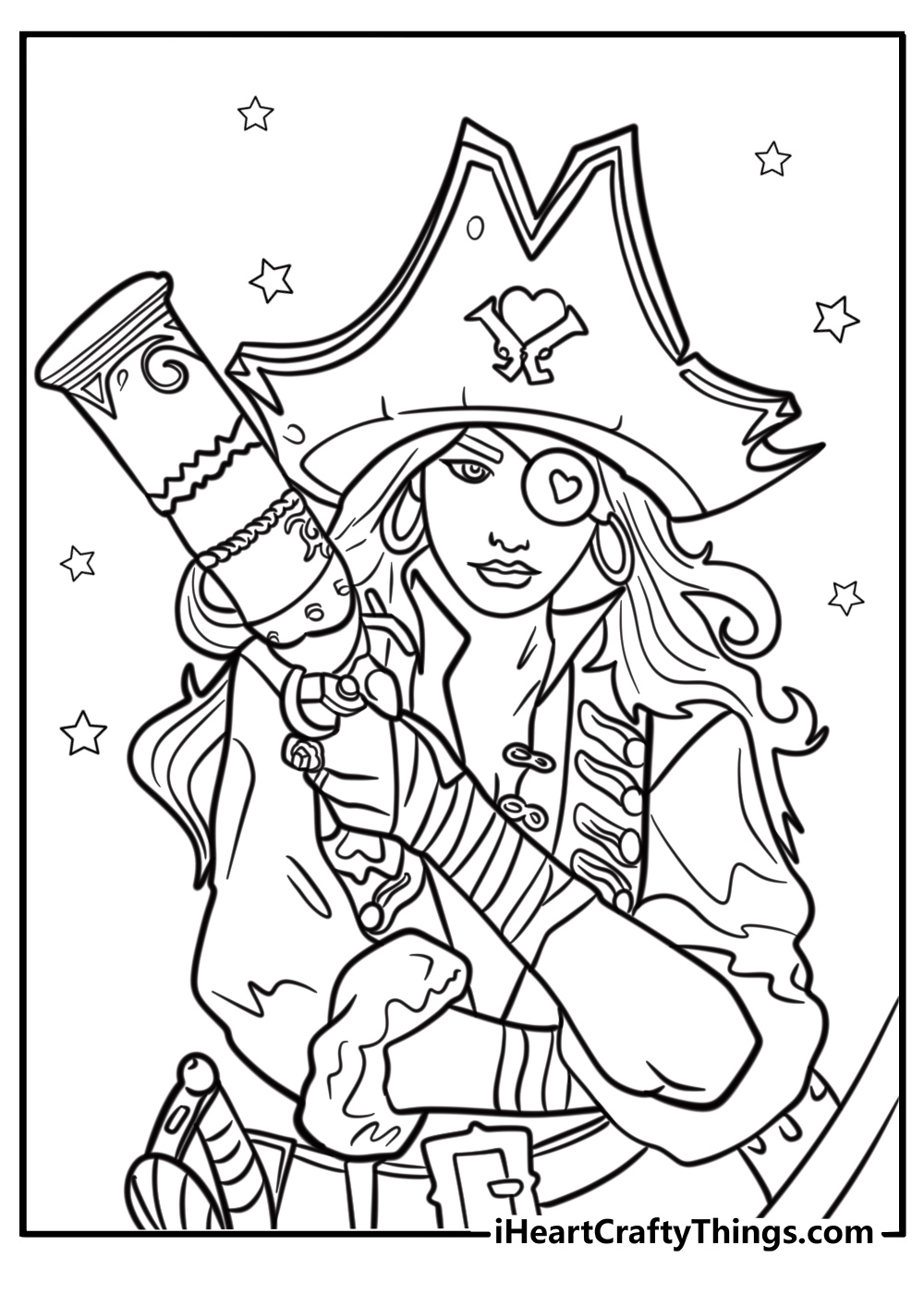 Miss fortune aiming her pistols in a free league of legends coloring sheet