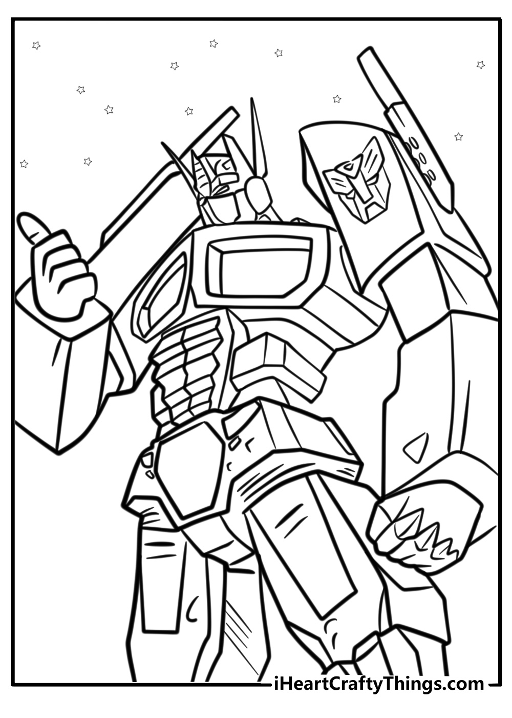 Optimus prime ready to lead the autobots detailed coloring sheet