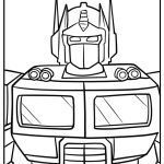 optimus prime coloring pages