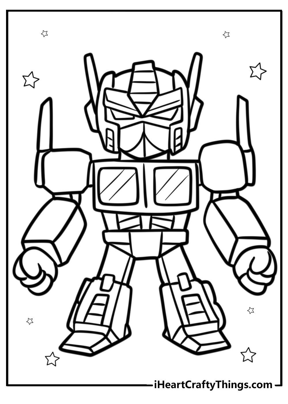 Optimus prime saving the day free printable coloring page