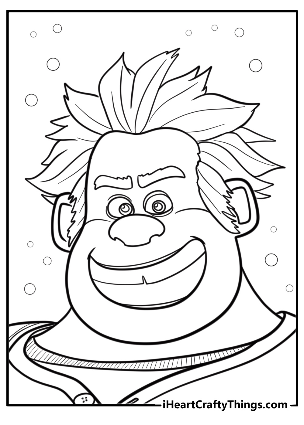 Ralph with a big grin fun coloring sheet for kids