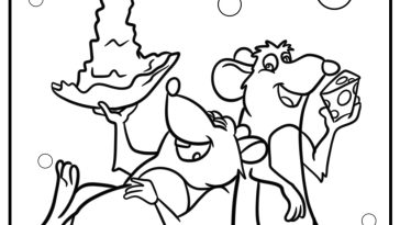 Remy and emile together detailed ratatouille coloring sheet