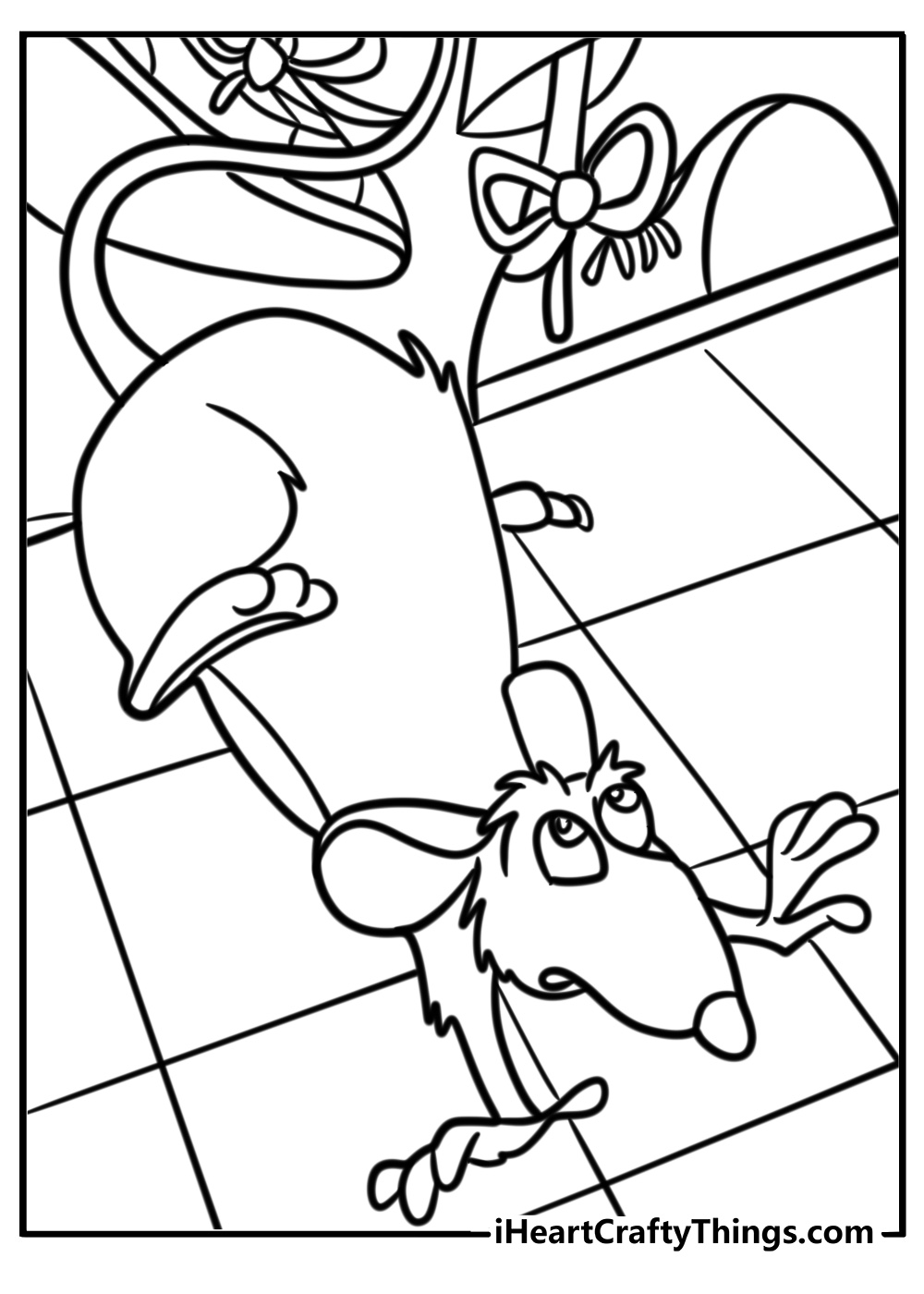 Remy running through the streets fun ratatouille coloring sheet