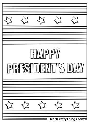 President's day coloring pages