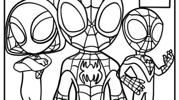 Spidey and his amazing friends coloring pages