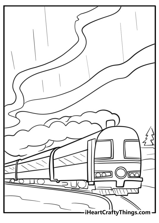 The polar express and the northern lights fun coloring sheet
