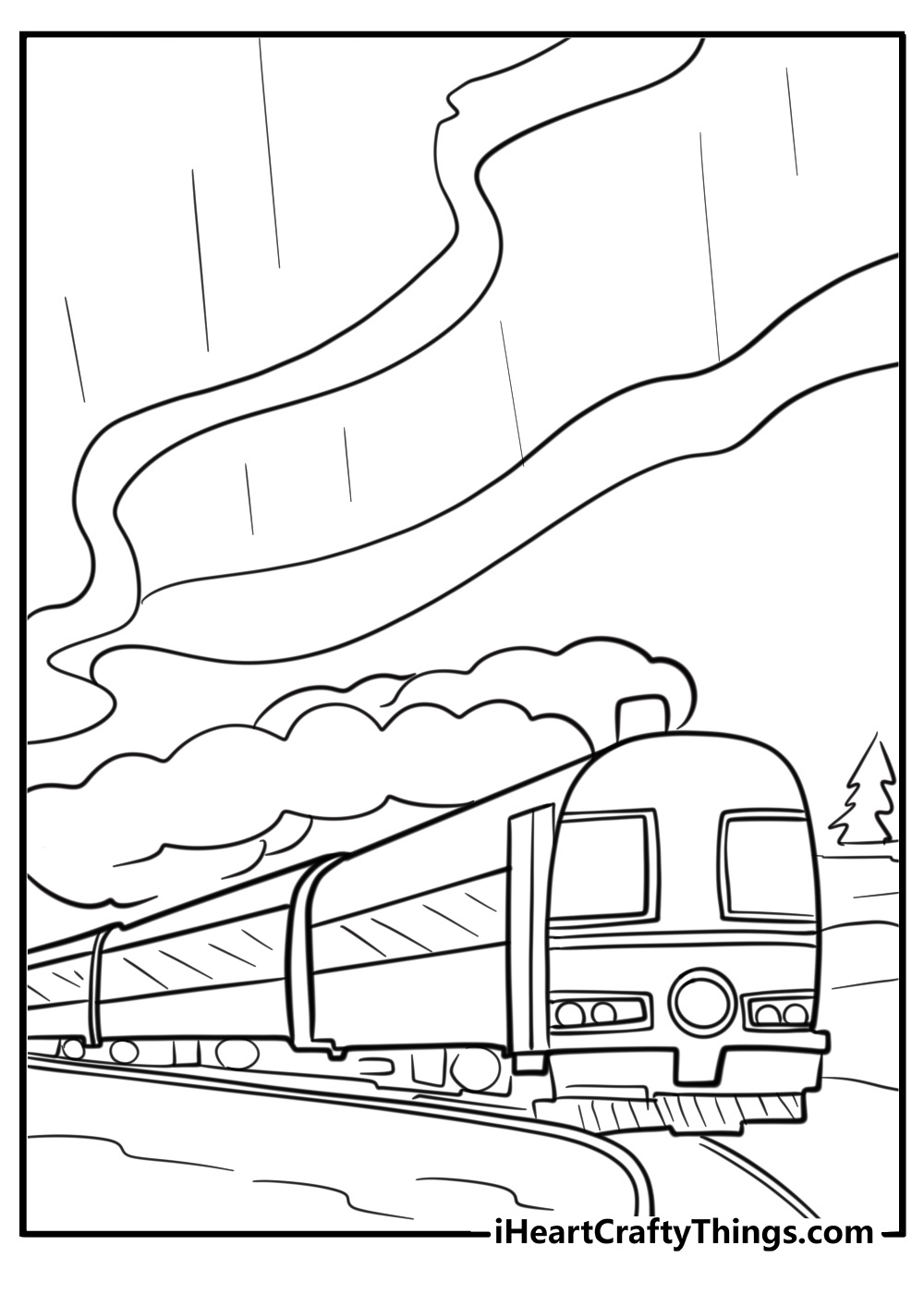 The polar express and the northern lights fun coloring sheet