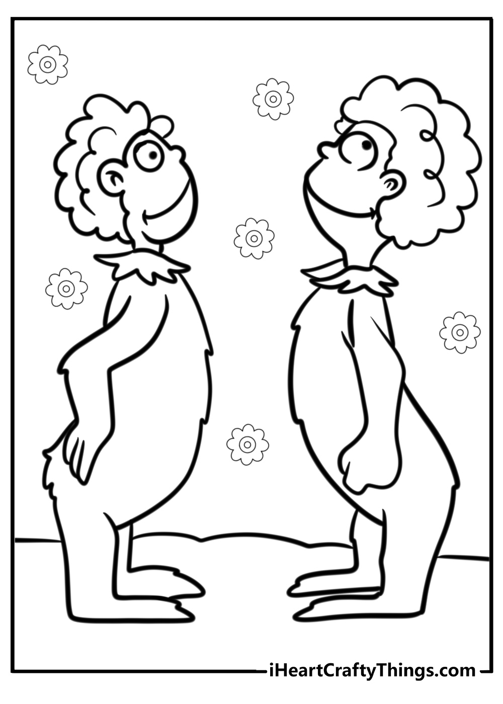 The zax stuck face to face detailed printable seuss coloring page