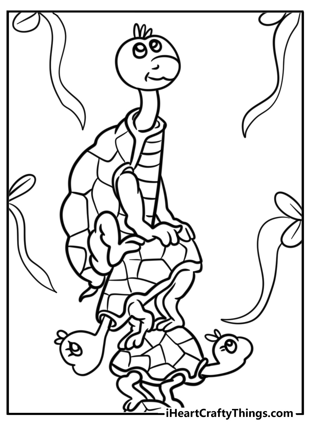 Yertle the turtle stacking himself higher free pdf seuss coloring sheet