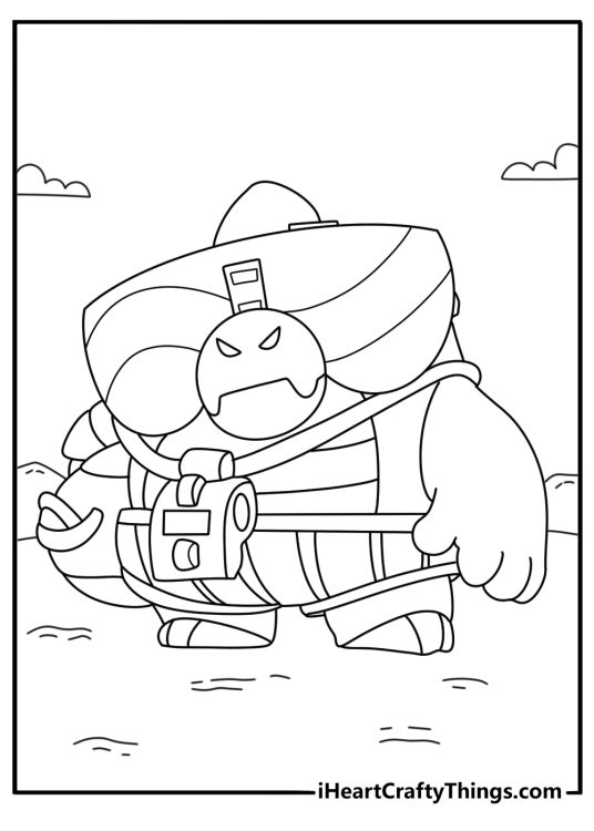 Buzz uses his rescue buoy in this free Brawl Stars printable