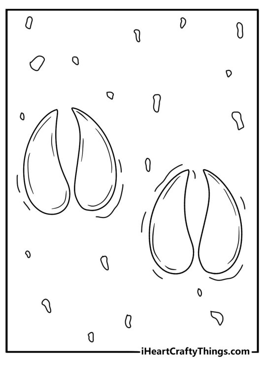 Free bull printable featuring hoof prints across muddy ground