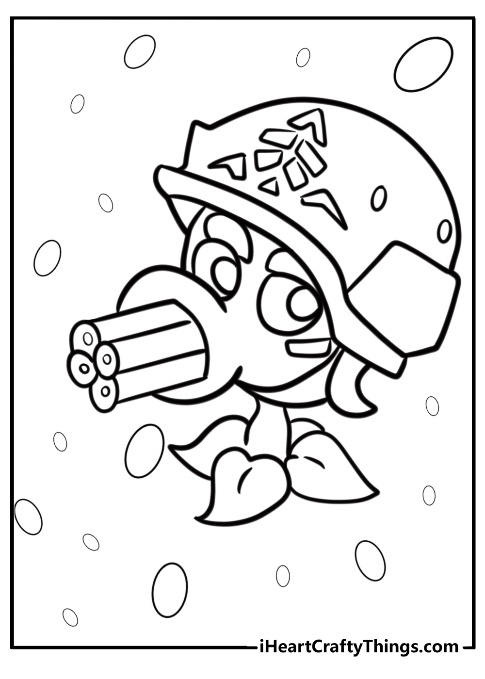 Garlic pea shooting rapidly detailed coloring sheet