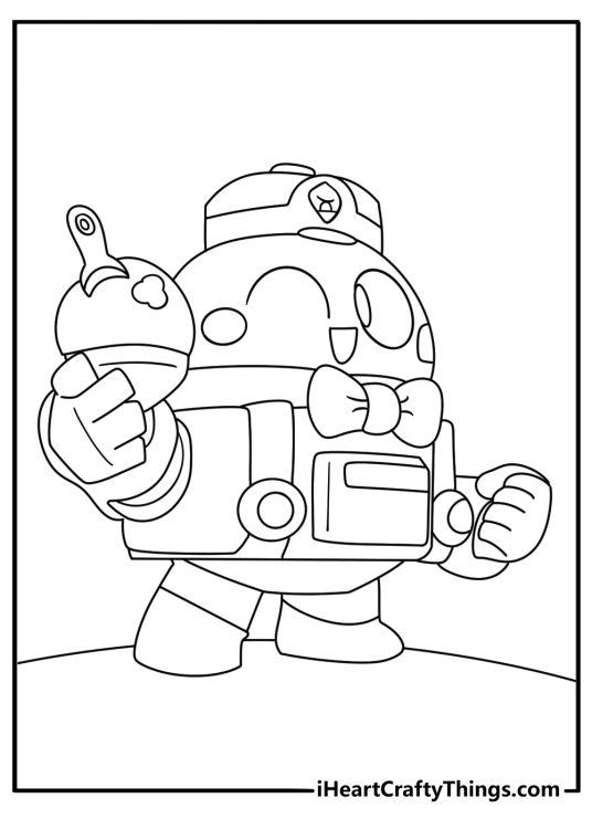 Lou fires freezing ice cones in this easy coloring sheet