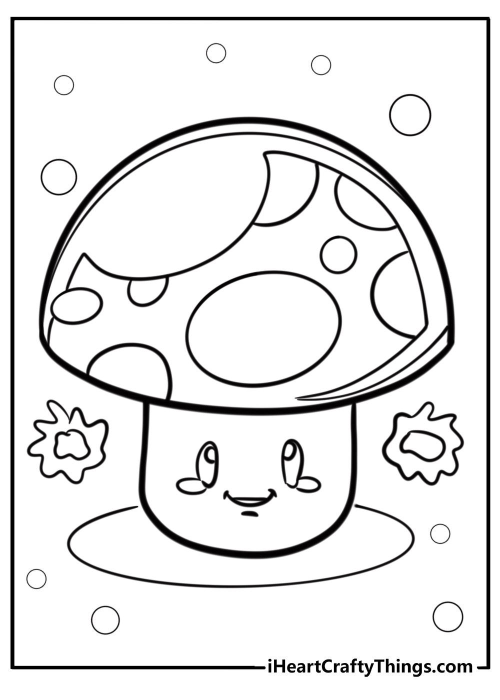 Sun-shroom producing small amounts of sun free coloring page pdf