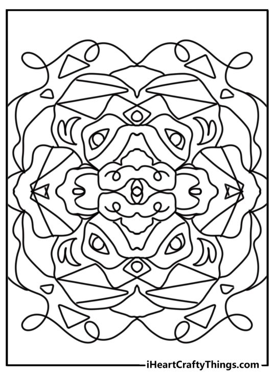 Abstract floral mandala with small details