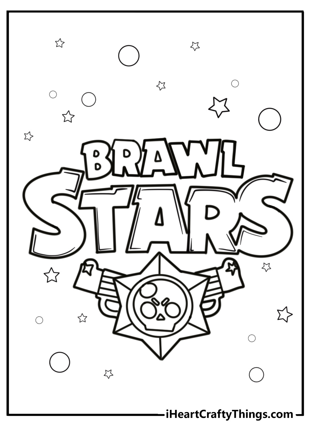 Brawl stars logo coloring page for kids