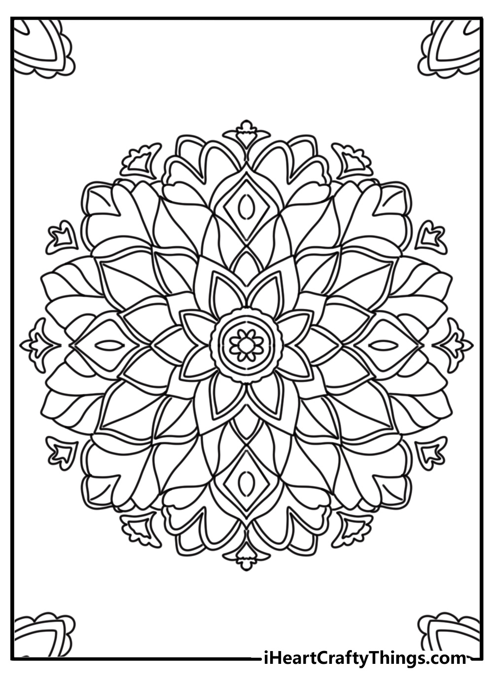 Complex floral mandala with overlapping patterns