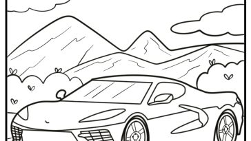 Corvette coloring pages