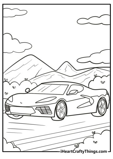 Corvette coloring pages