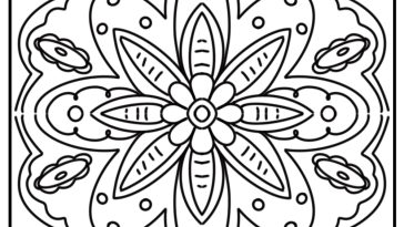 Flower mandala coloring pages