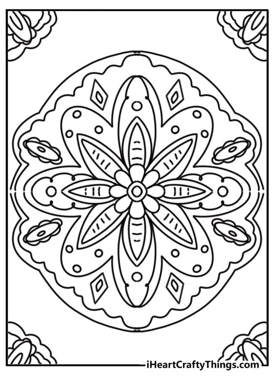 25 Flower Mandala Coloring Pages