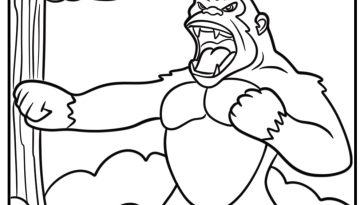 Gorilla coloring pages