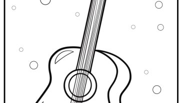 Guitar coloring pages