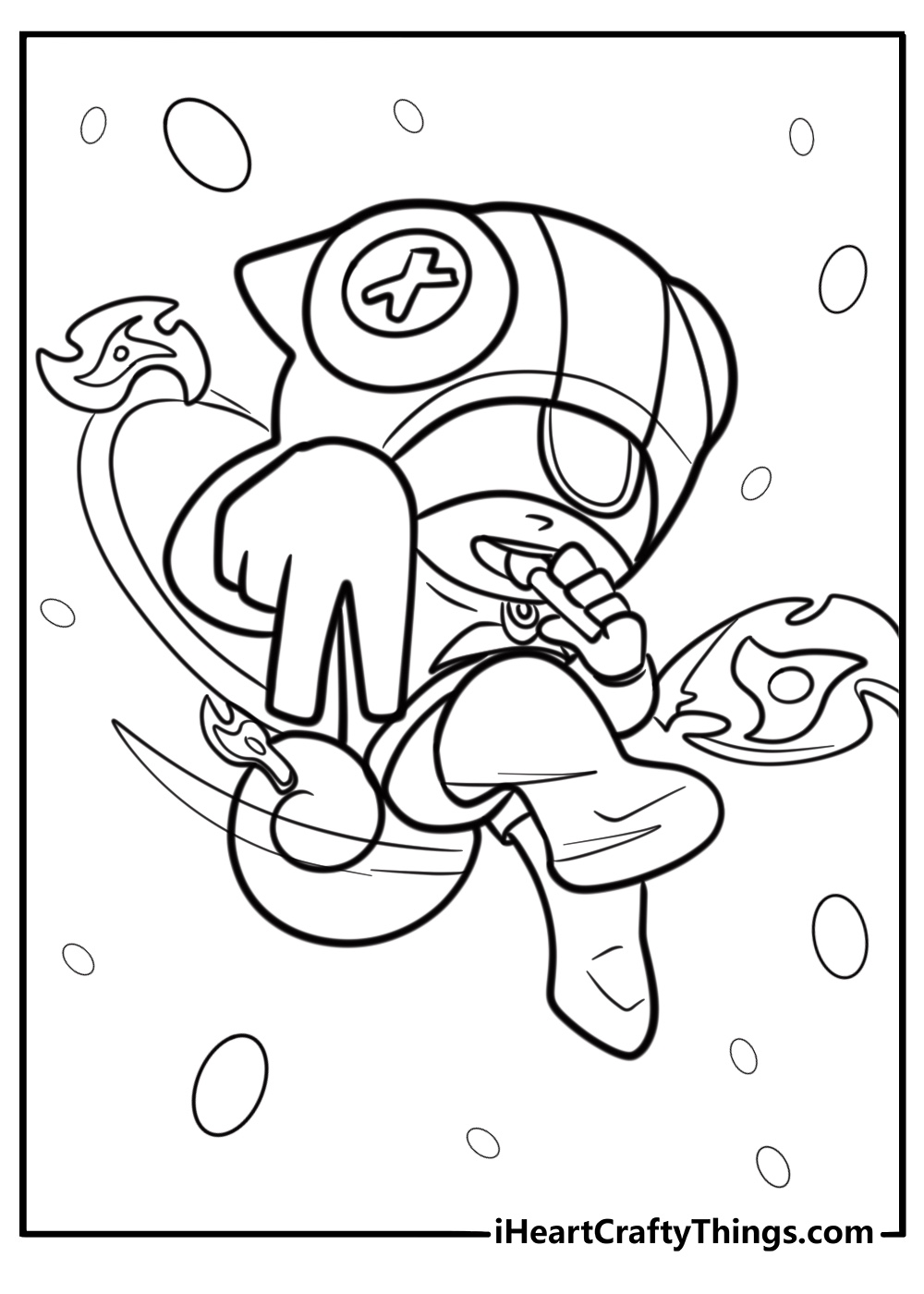 Leon wearing his hoodie in stealth mode coloring page