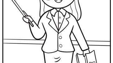 Teacher coloring pages