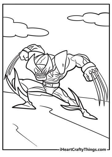 Wolverine coloring pages