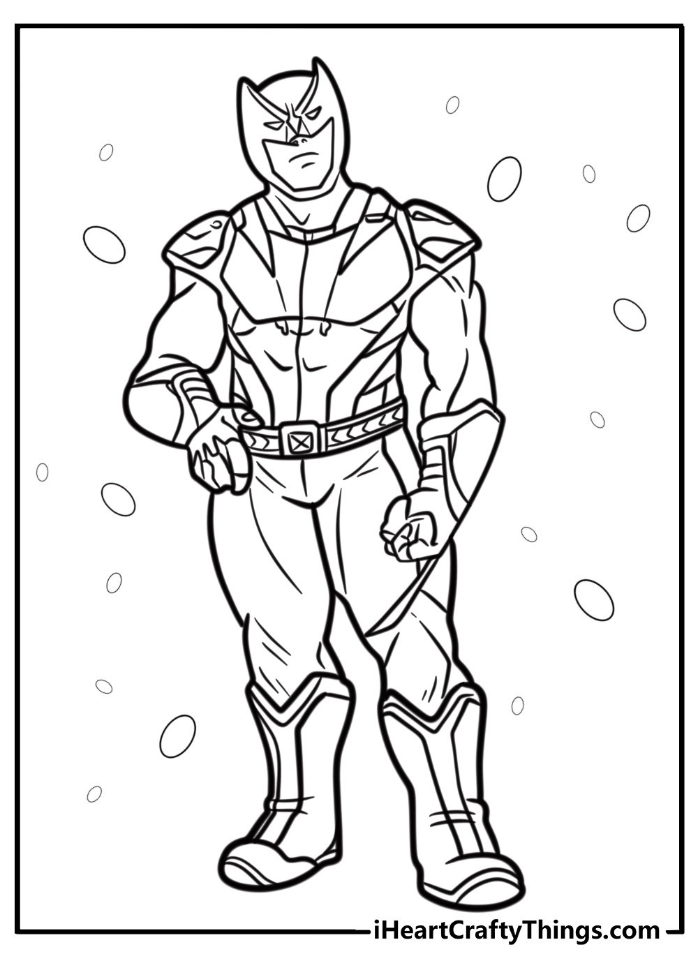 Wolverine in his brown and tan costume fun coloring sheet