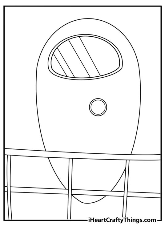 EVE rests inside her transport pod in this easy printable for kids
