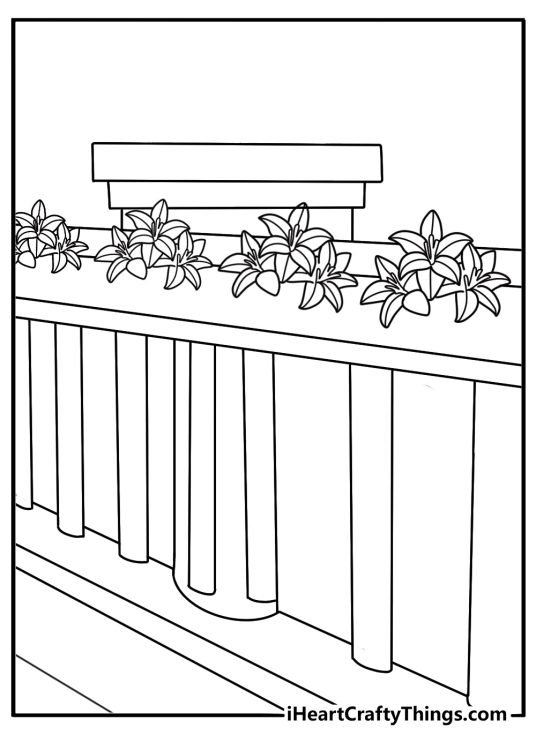 Easter lilies arranged near the altar rail church coloring printable