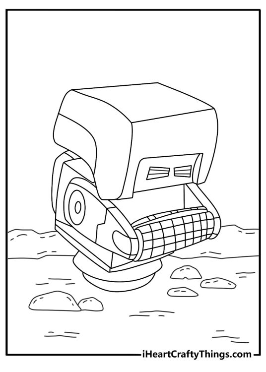 Free printable of M O cleaning a dirty track on the Axiom