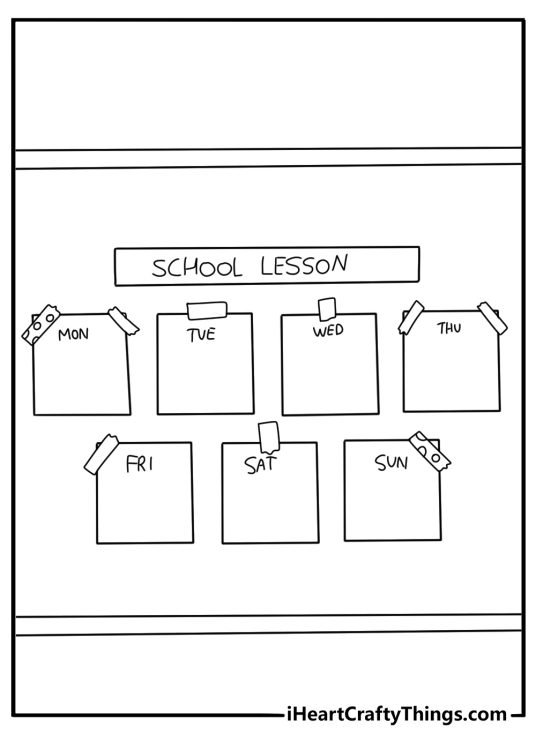 Free teacher printable featuring a classroom calendar beside lesson notes