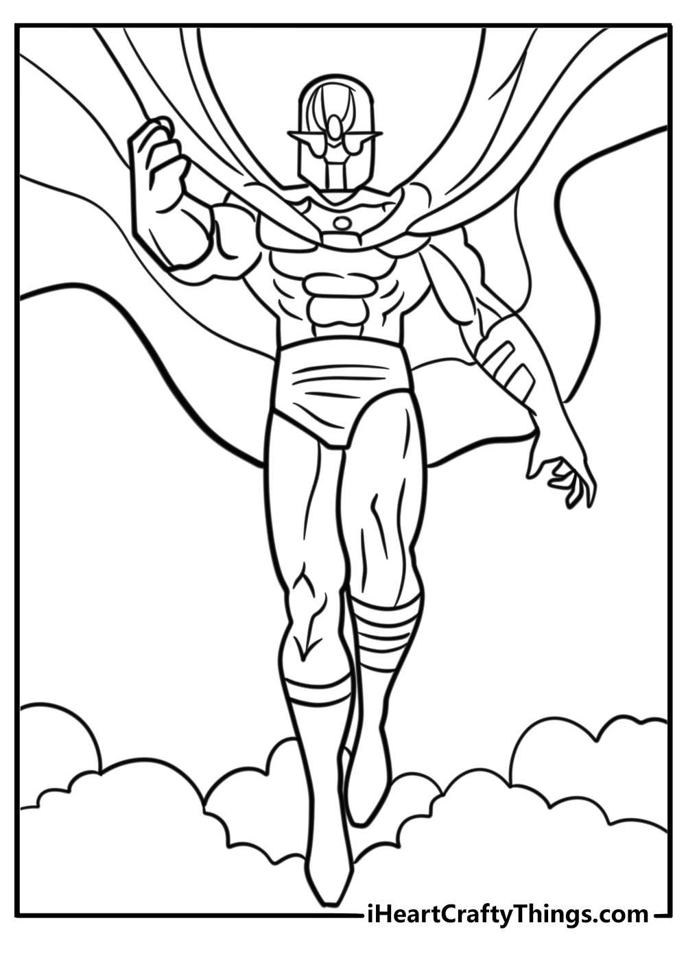 Magneto using magnetic powers to lift metal coloring page