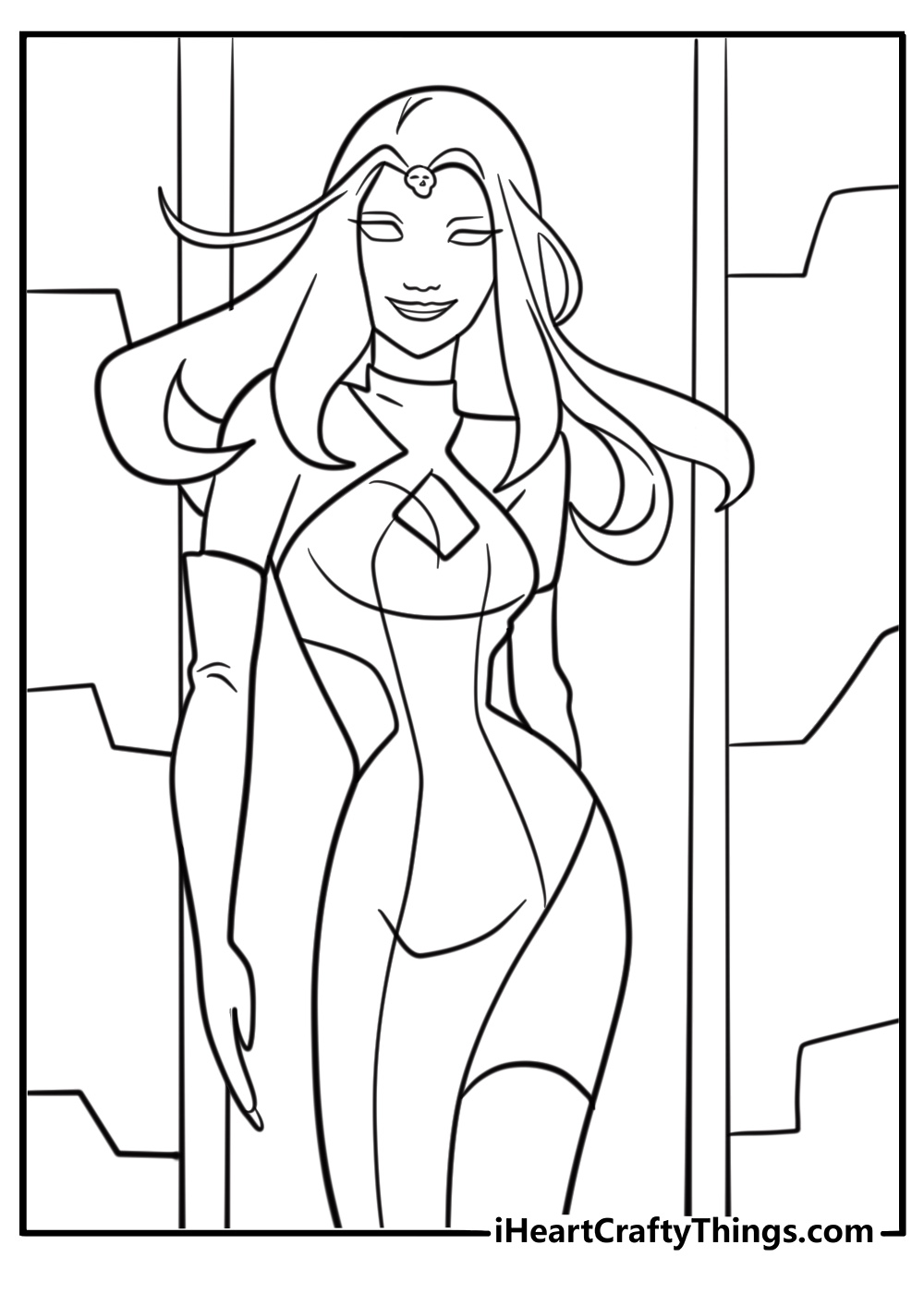 Mystique sneaking into a secret lab printable coloring sheet