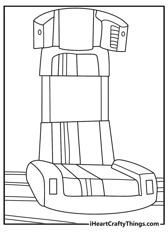 Passengers ride floating chairs in this detailed spaceship coloring page