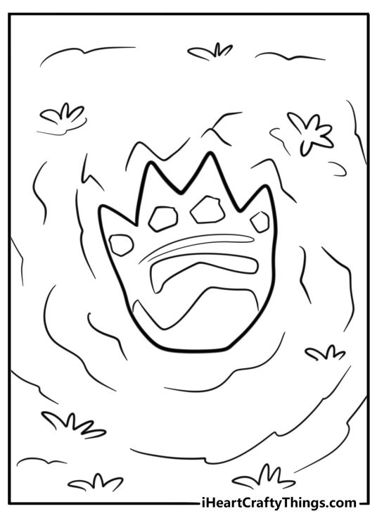 Ankylosaurus tracks in the mud detailed dinosaur coloring sheet