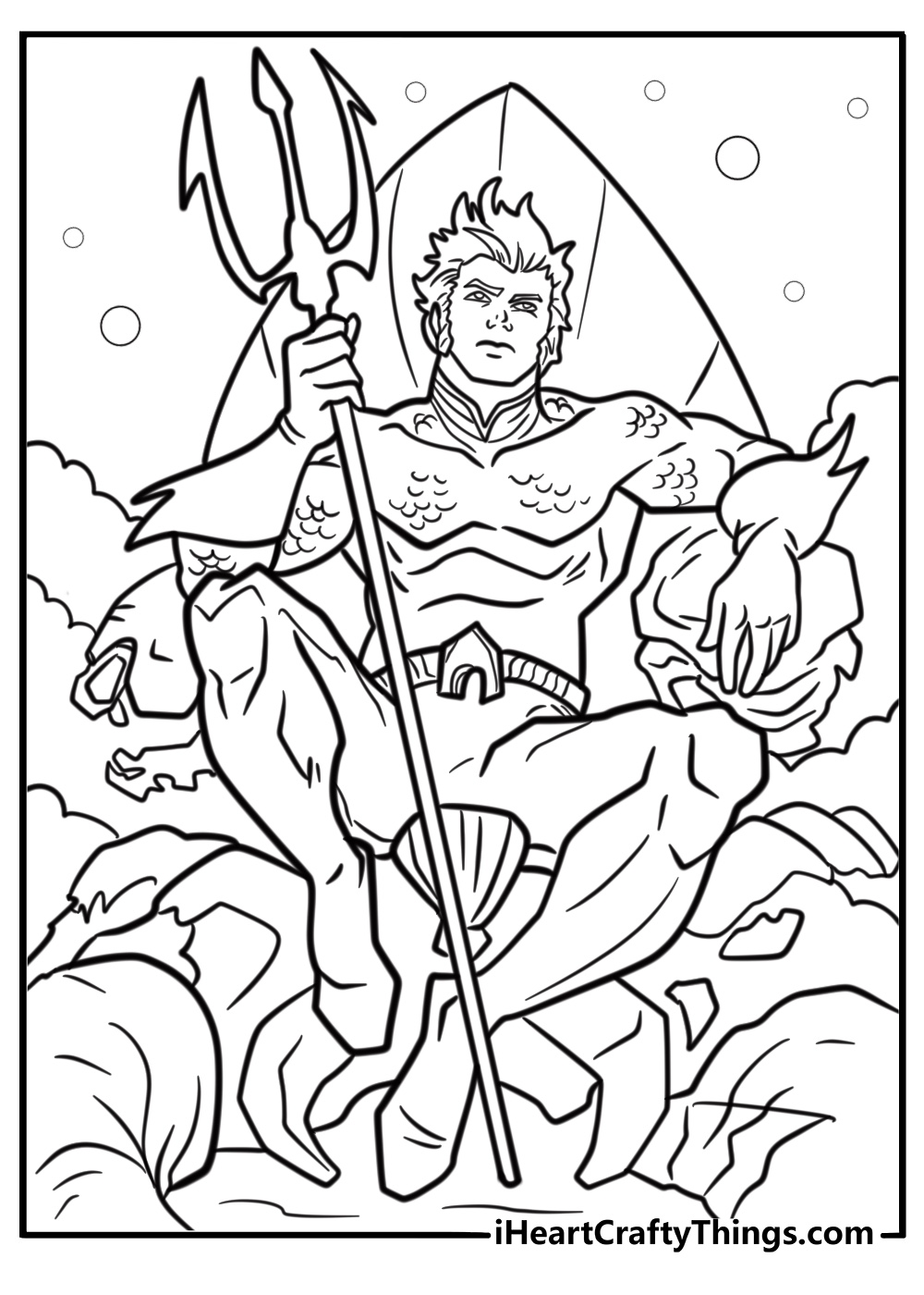 Aquamans kingdom of atlantis fun printable coloring sheet