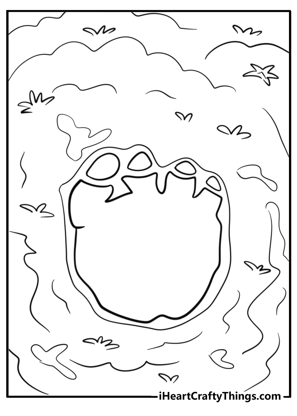 Brachiosaurus footprint in the mud fun coloring sheet for kids