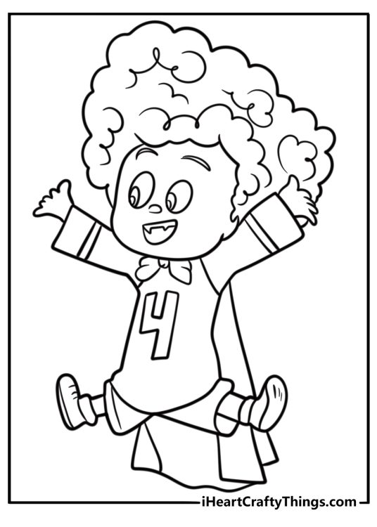 Dennis with his vampire cape flying free hotel transylvania coloring page pdf