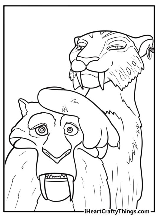 Diego and Shira standing together fun coloring sheet