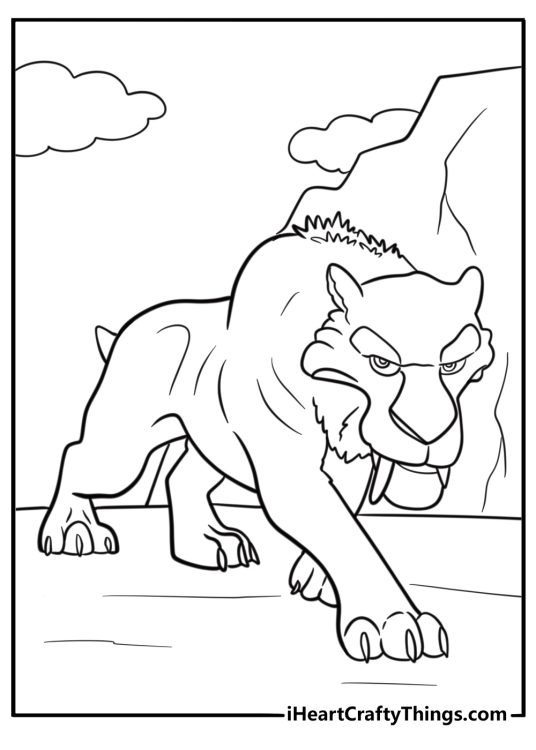 Diego running through the snow fun coloring sheet