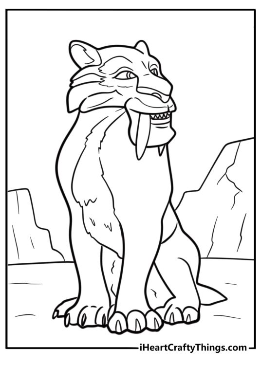 Diego showing his sharp teeth fun coloring sheet for kids