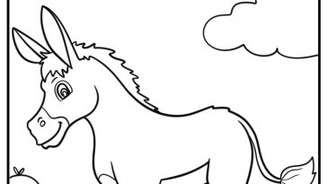 Donkey coloring pages