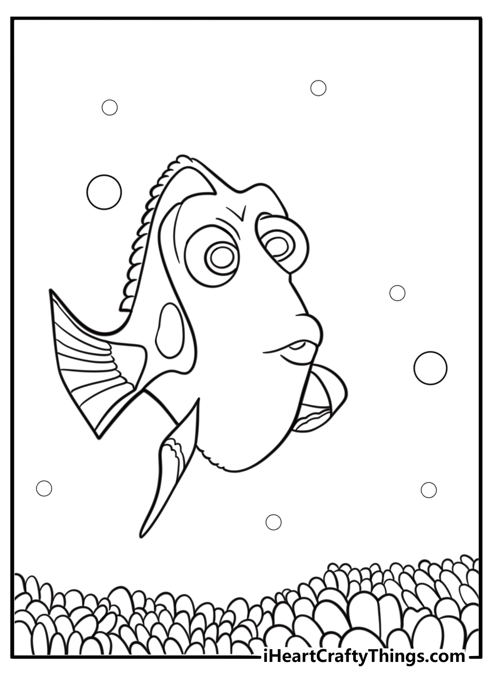 Dory remembering something important free coloring page pdf