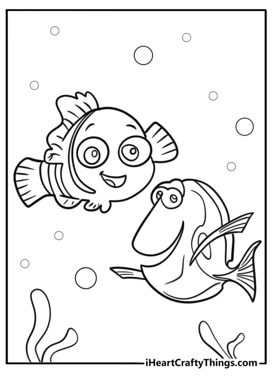 Finding Dory Coloring Pages