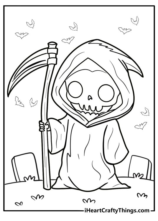 Grim Reaper Coloring Pages